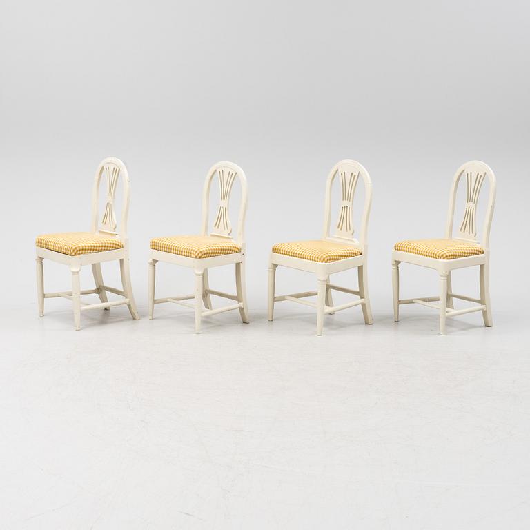 A set of four 19th Century chairs.