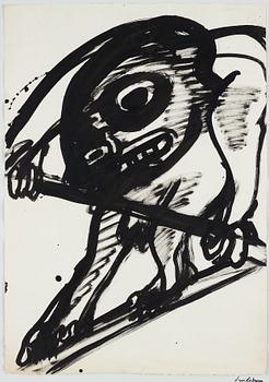 Bengt Lindström, acrylic on paper,executed 1972, signed.