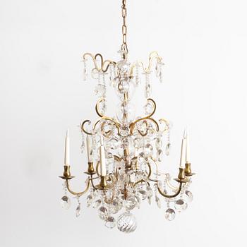 Chandelier, Rococo style, 20th century.