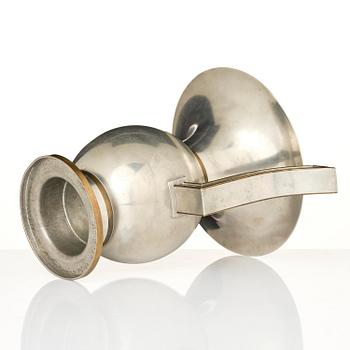 Nils Fougstedt, a rare pewter and brass vase model A 903, Firma Svenskt Tenn, Stockholm, 1929.