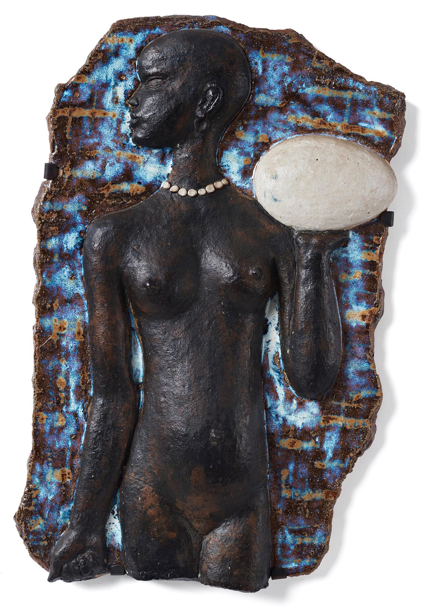 Michael Schilkin, a stoneware wall relief, Arabia, Finland 1940s.