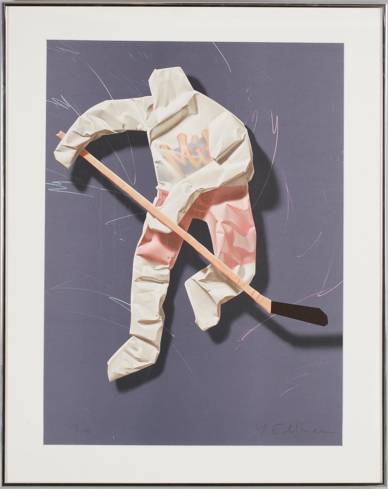 YRJÖ EDELMANN, färglitografi, sign, numr 108/199.