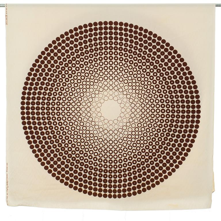 TEXTIL, bomull, Verner Panton för Mira-X. 1970-tal.