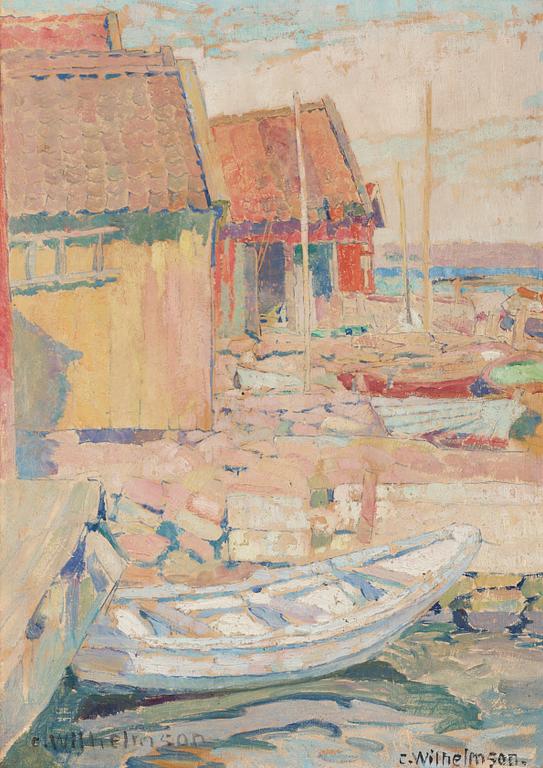 Carl Wilhelmson, "Sjöbodar" (Boathouses).