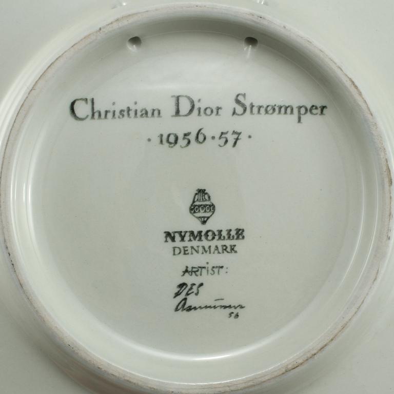 SAMLARTALLRIKAR, 7 st, porslin, "Christian Dior Strumpor", bl a Gunnar Nylund, Nymölle, 1900-talets andra hälft.