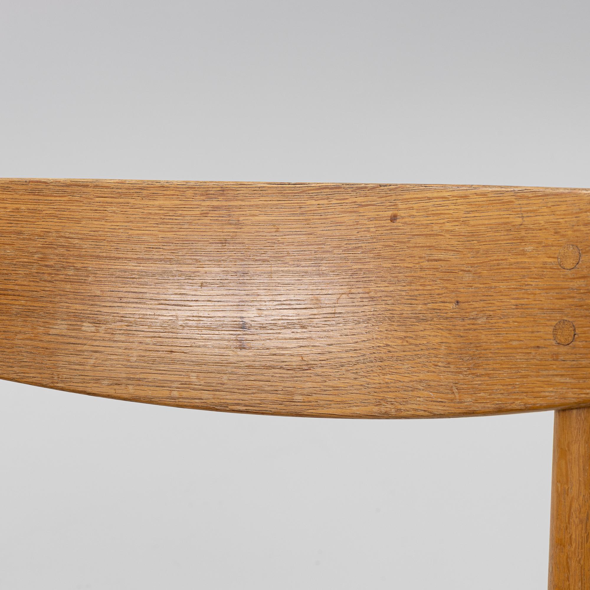 Børge Mogensen, four oak chairs, 'Öresund', Bra Bohag, Karl Andersson.