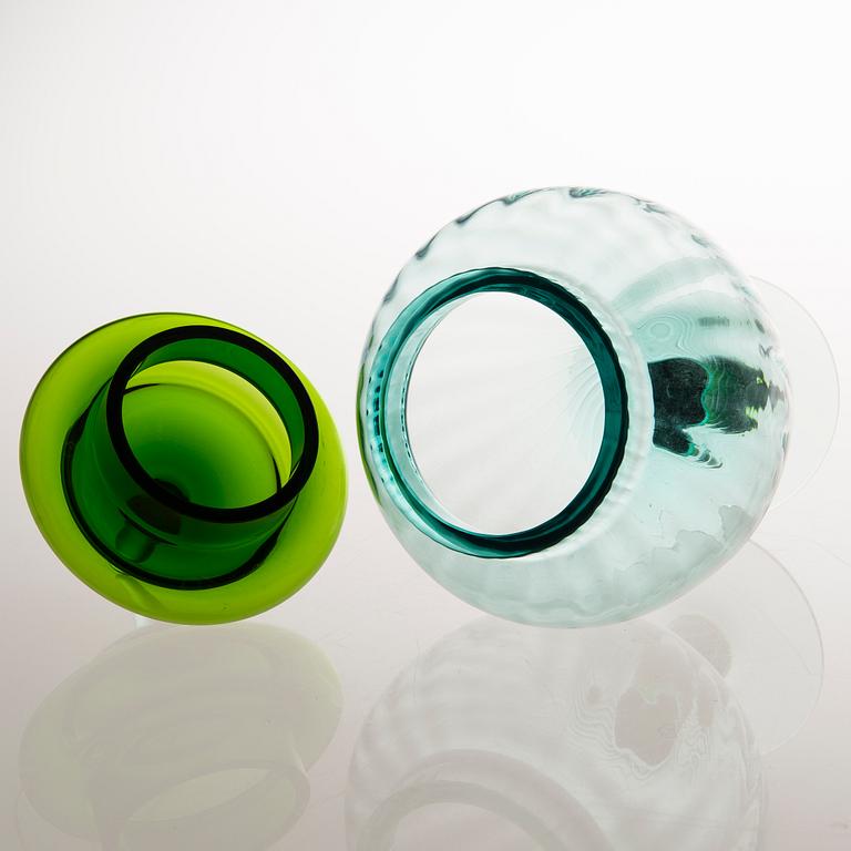 KERTTU NURMINEN, konstglas, Lampi Pro Arte 1993, signerad K. Nurminen, Nuutajärvi.