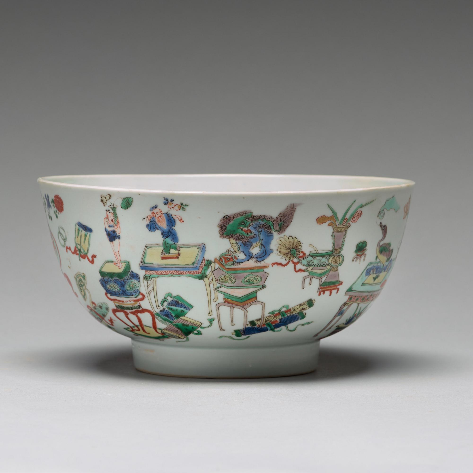 SKÅL, porslin. Qingdynastin, Kangxi (1662-1722).
