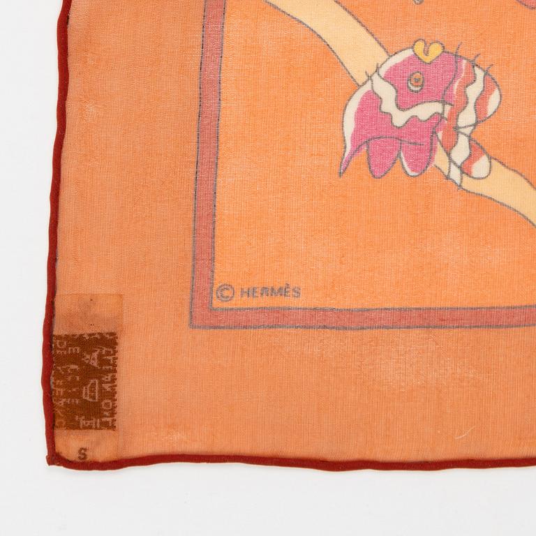Hermès, scarf, 'Au clair de la mer".