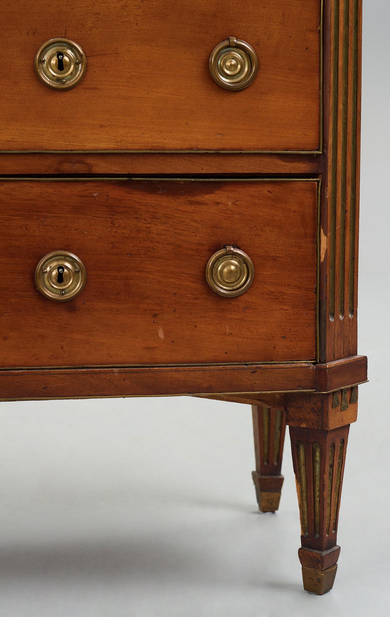 A late Gustavian commode by A Lundelius (master in Stockholm 1778-1823).