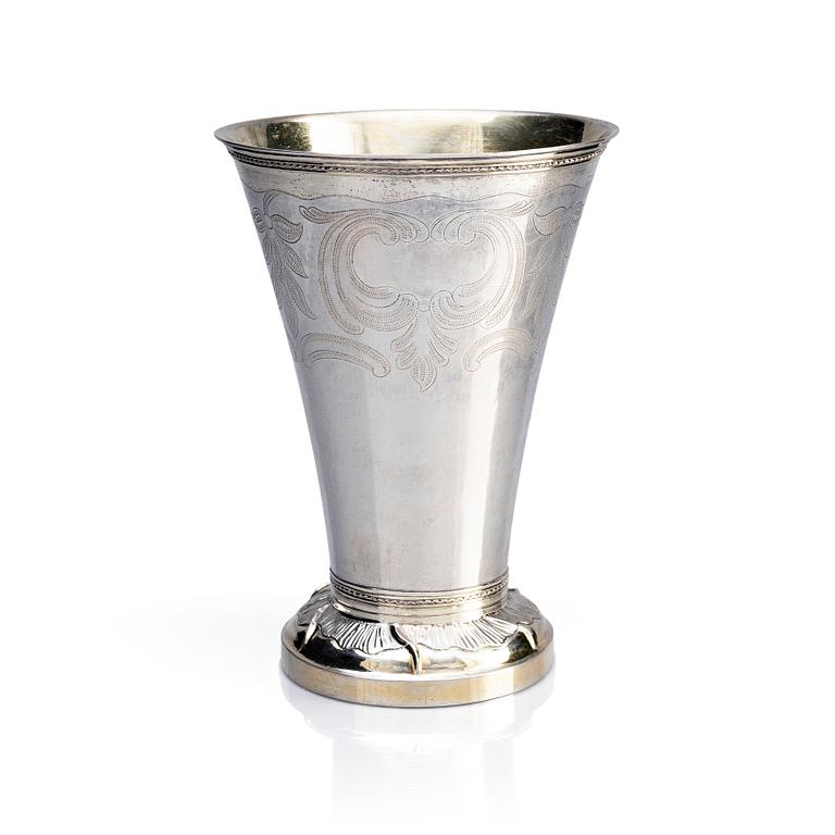 Olof Yttraeus, bägare, silver, Uppsala 1785. Gustaviansk.