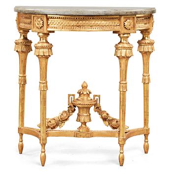 9. A Gustavian  late 18th century console table.