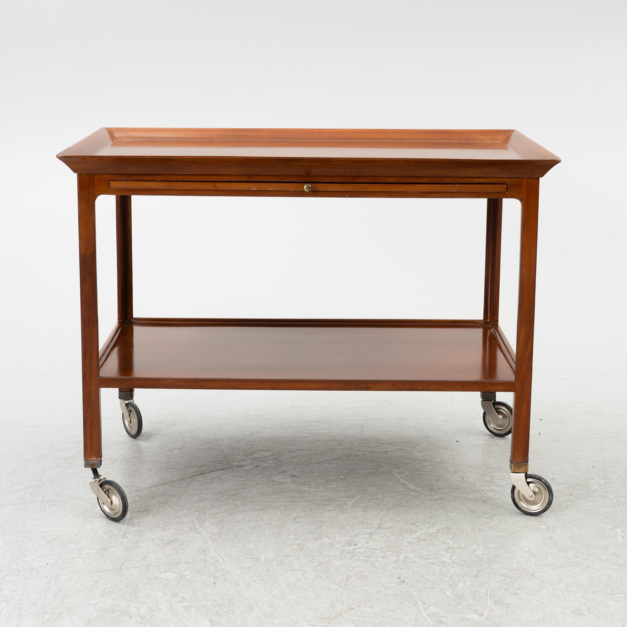 Serving cart, mid-20th century.