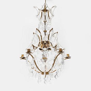 A Baroque style chandelier, second part of the 20th Century.