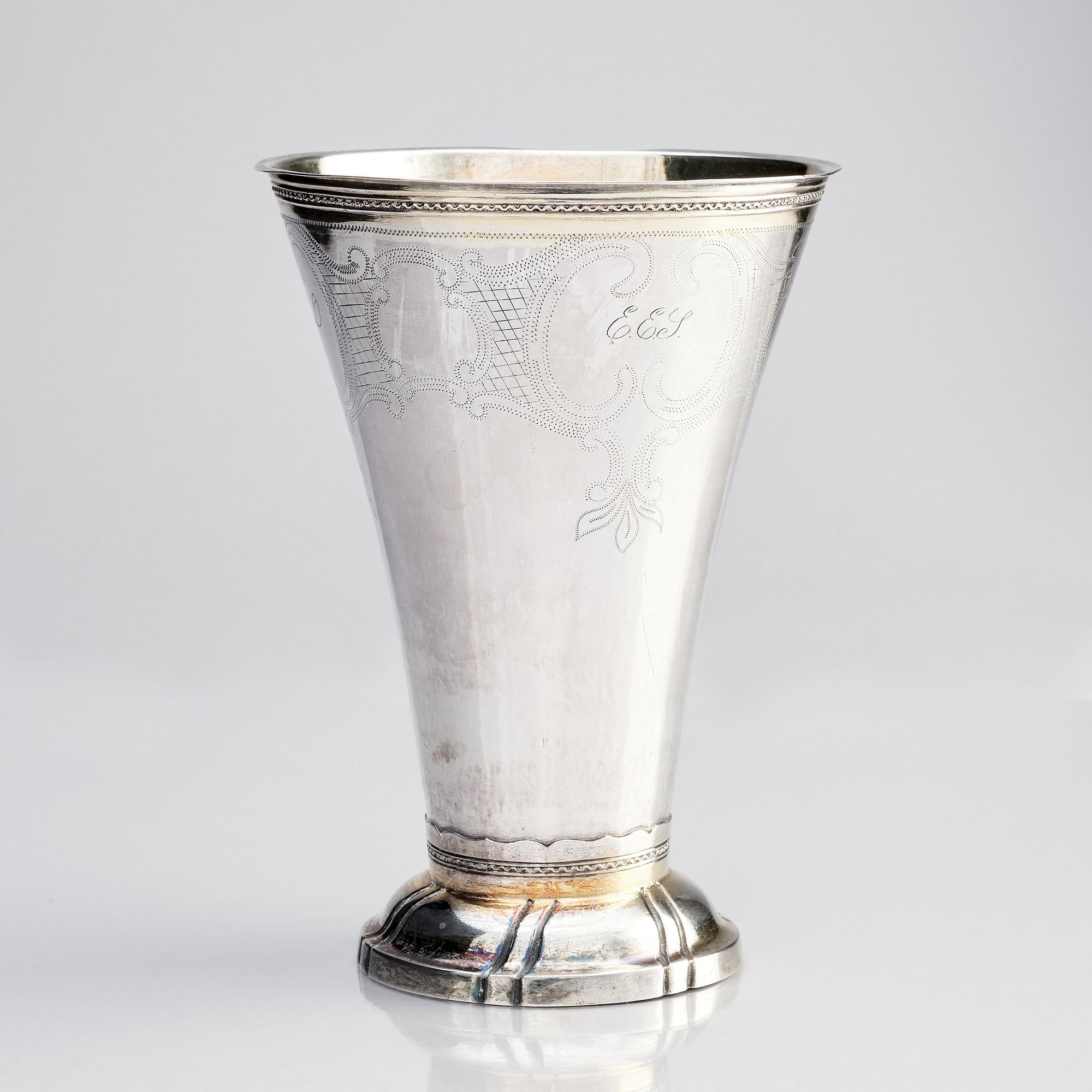 A Swedish silver beaker, mark of Stephan Westerstråhle, Stockholm 1797.
