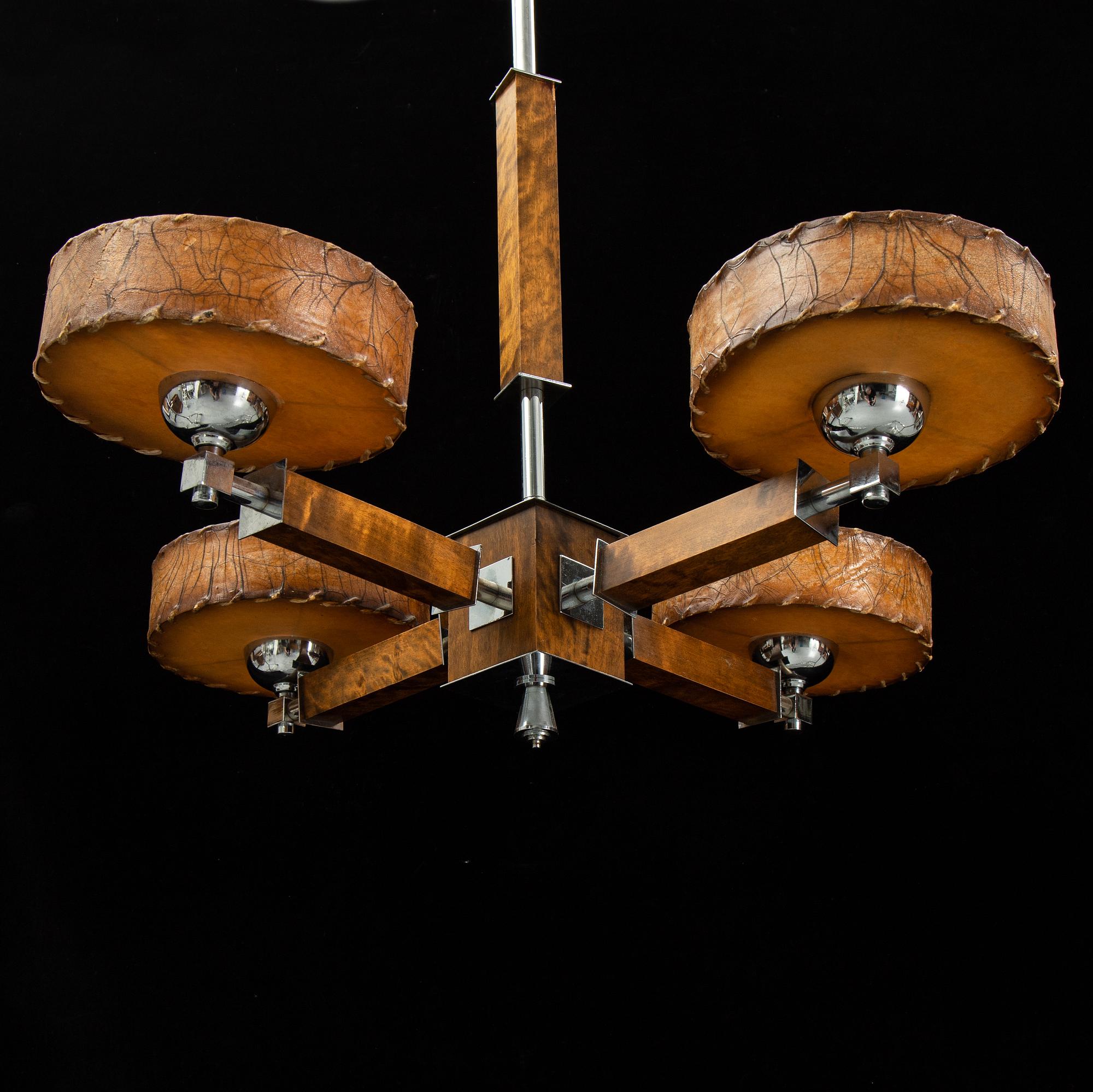 A 1930-40's art déco ceiling lamp.