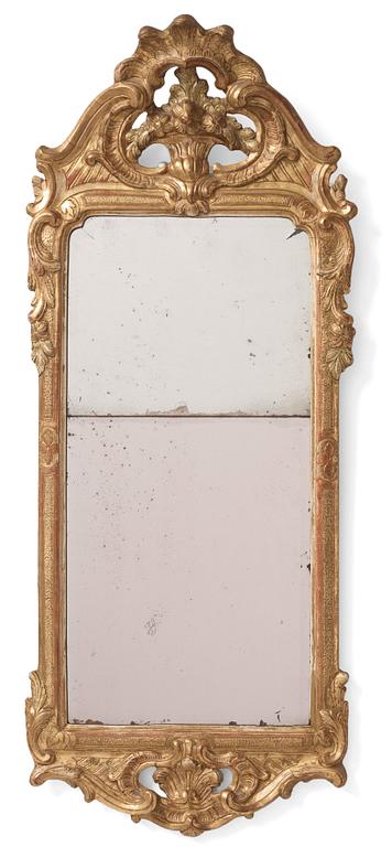 Spegel, av Nils Meunier (verksam i Stockholm 1754-1797), 1778, Rokoko.