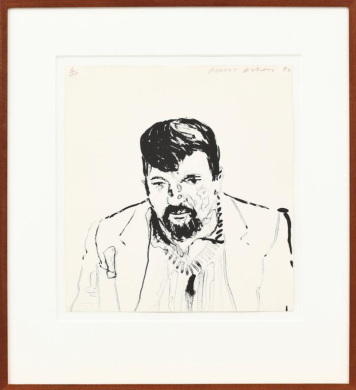 DAVID HOCKNEY, litografi, sign, dat. 80 o numr. 6/100.