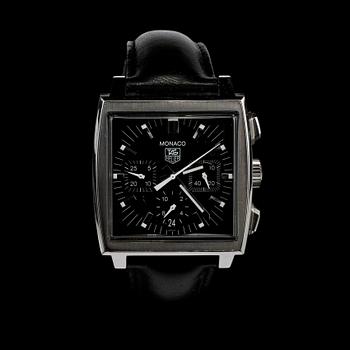 ARMBANDSUR, herr, stål, chronograph, "Monaco", Tag Heuer. 2004.