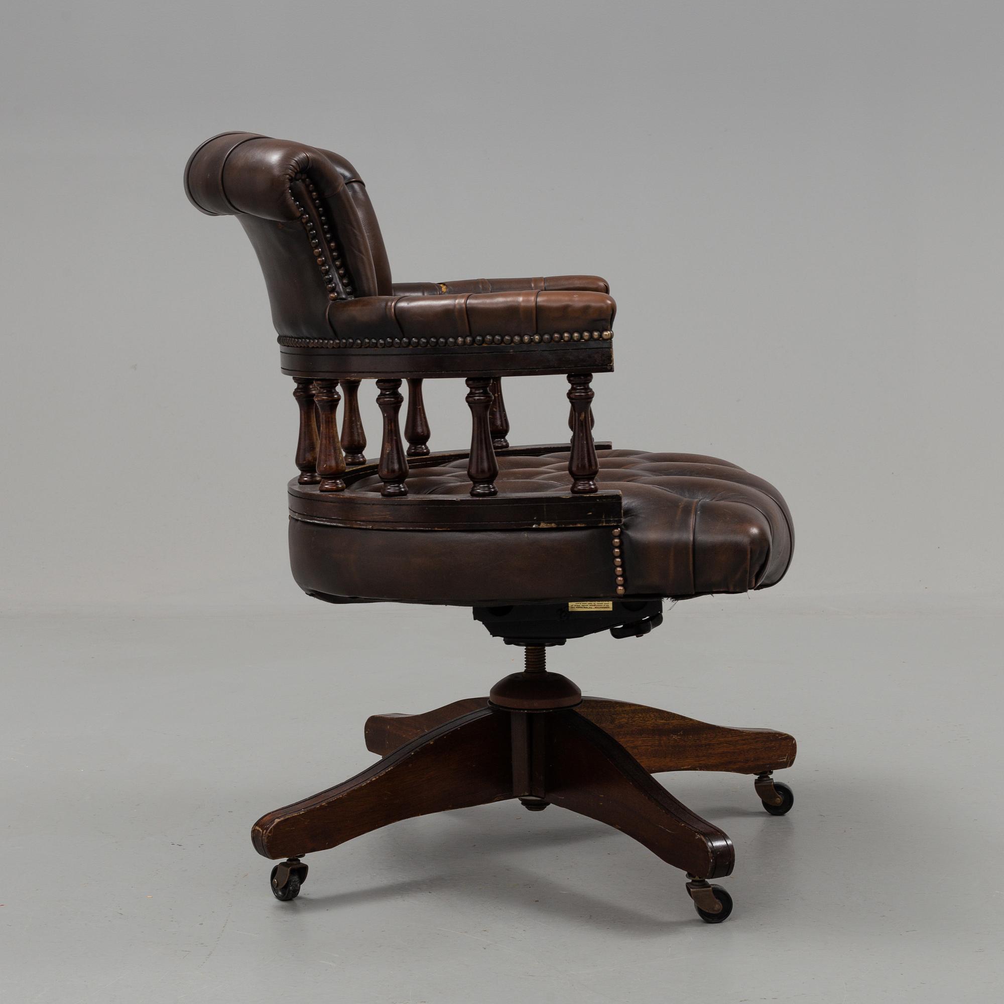 a english style desk chair from the second half of the 20th century.