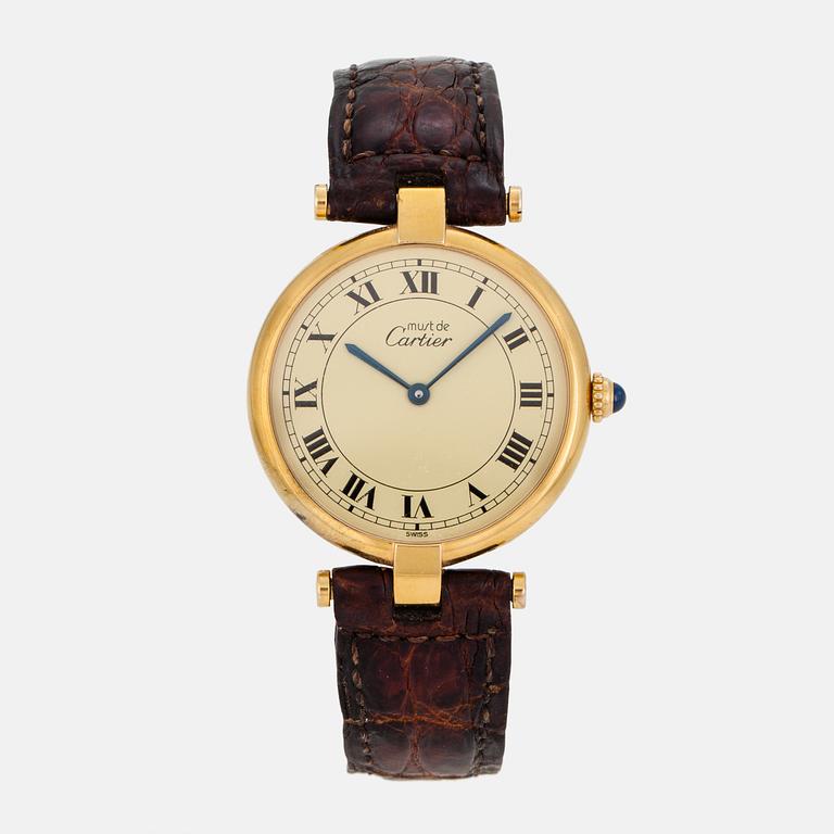 must de CARTIER, VLC, wristwatch, 30 mm,