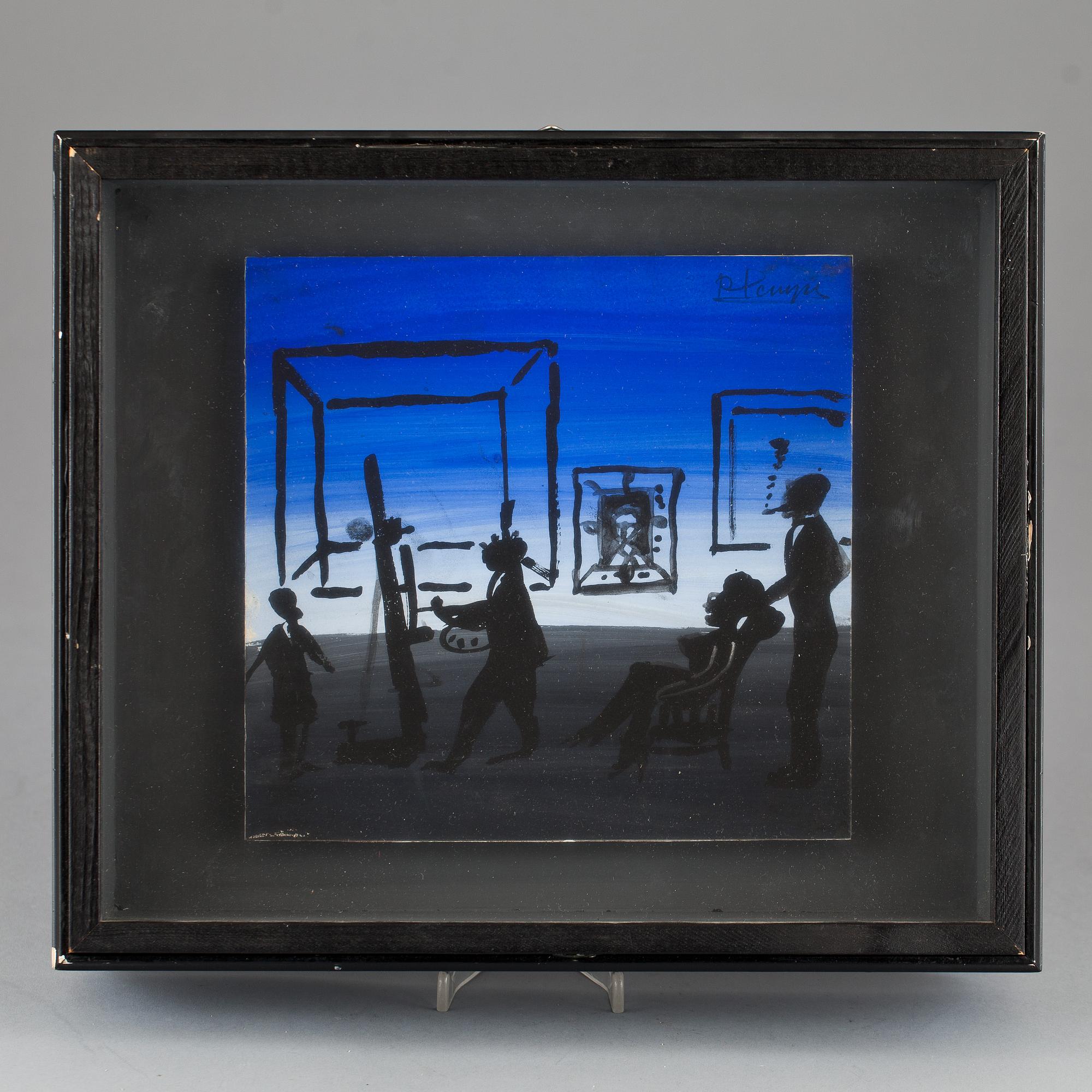 ROLAND KEMPE, 2 st, olja på papp-pannå, signerade.