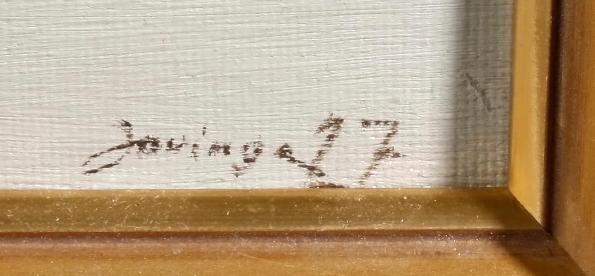 JOVINGE, TORSTEN. Olja på pannå, sign o dat -27.