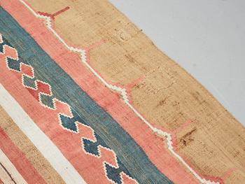 Matto, a kilim, an antique Shushtar, the Khuzestan Province, the southwest of Iran, ca 380-385,5 x 184-192 cm.