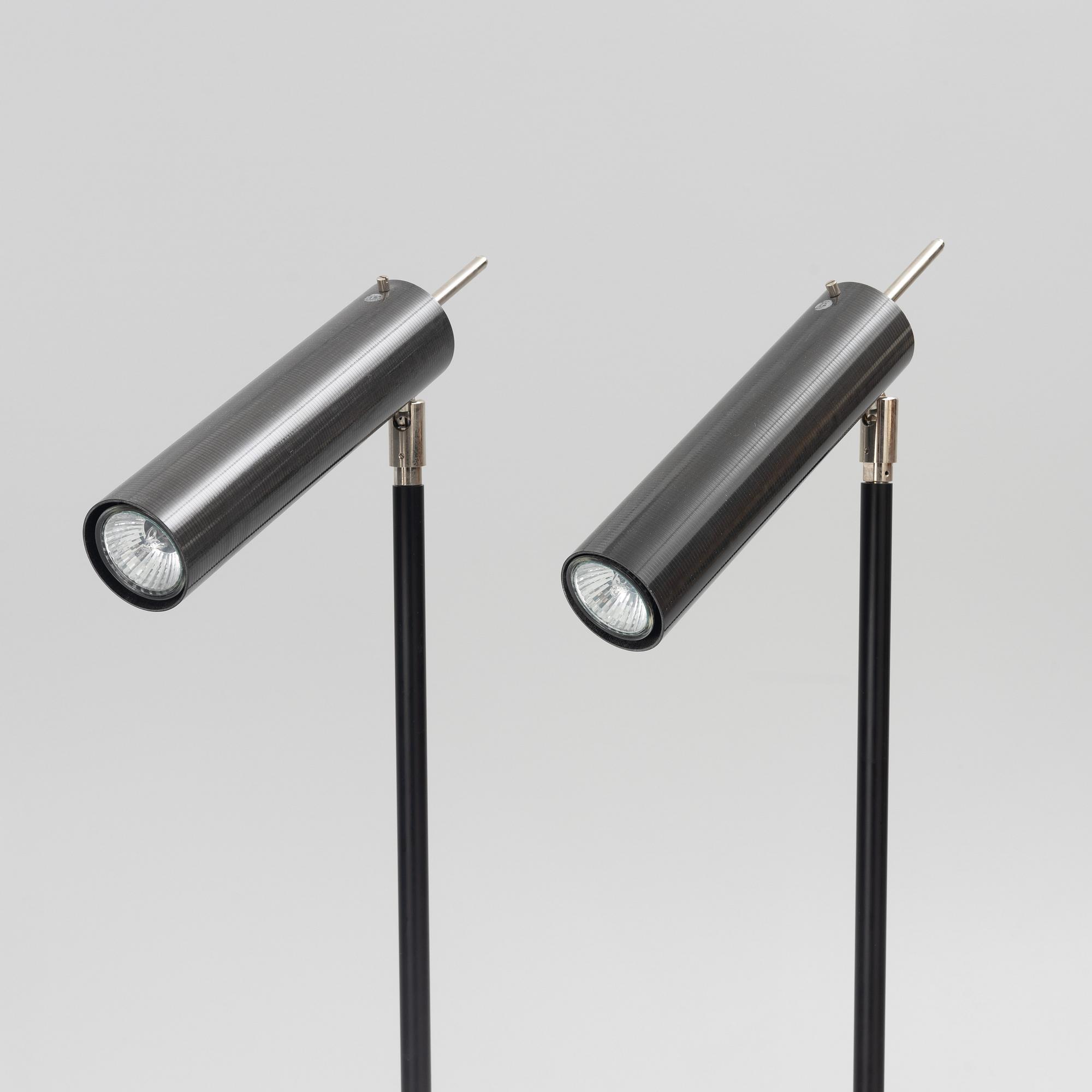 Enzo Catellani, a pair of floor lamps, Lucenera 506, Catellani & Smith.