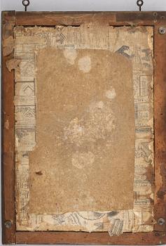 SPEGEL, skuret trä, 1700-/1800-tal.