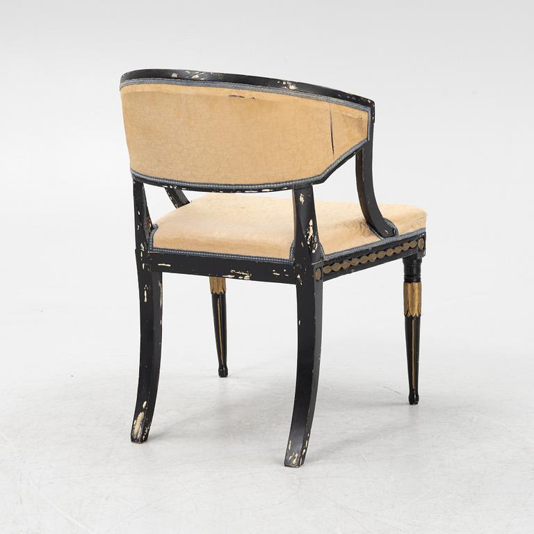 A Late Gustavian armchair, around 1800.