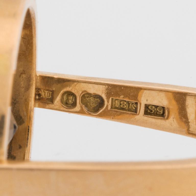 REY URBAN ring 18K with smoky quartz 1968.