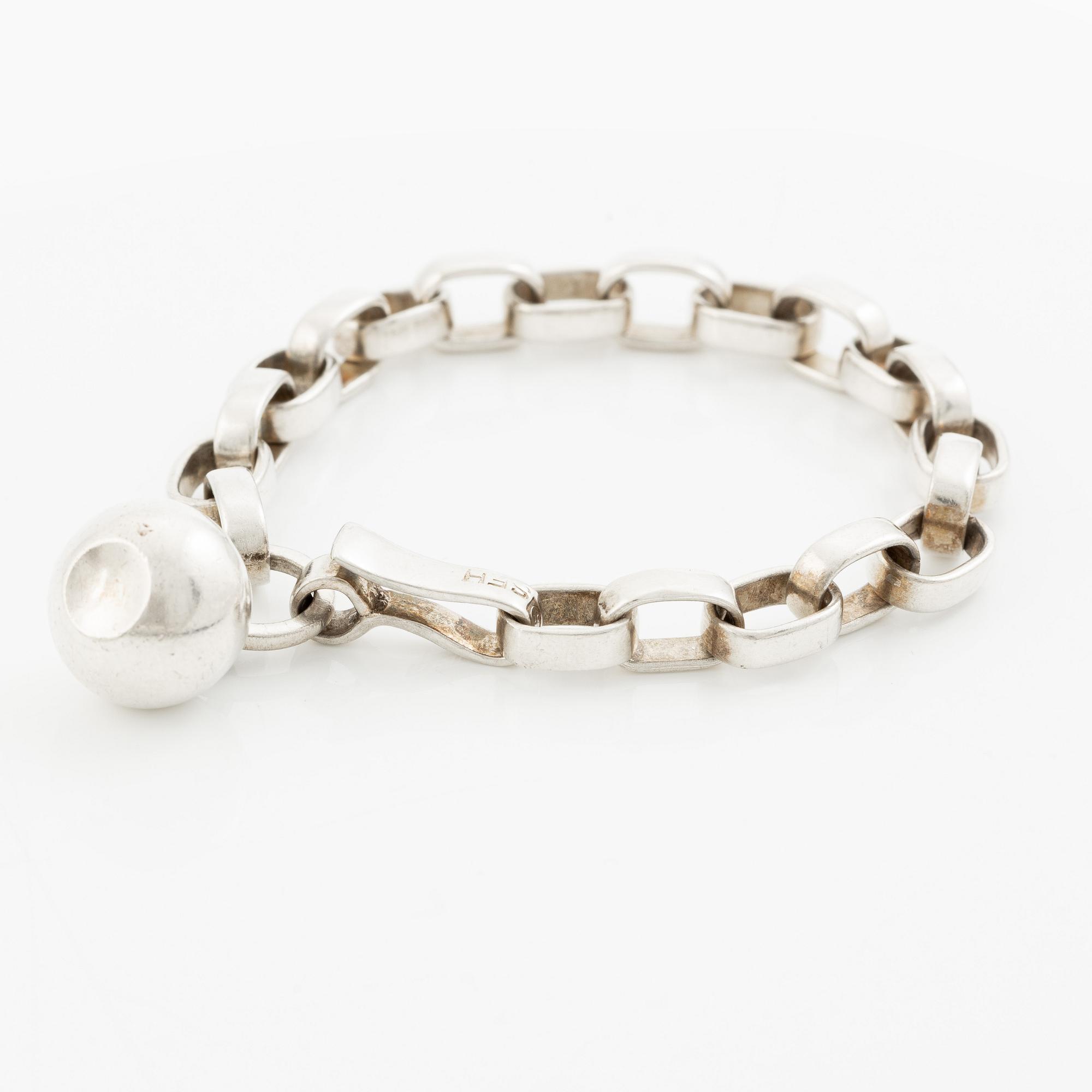 Sven-Erik Högberg, bracelet with charm, silver, Gothenburg 1965.