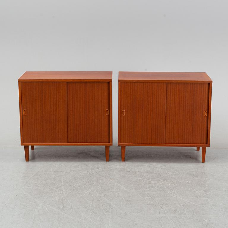 A pair of teak cabinets, 1950's/60's.