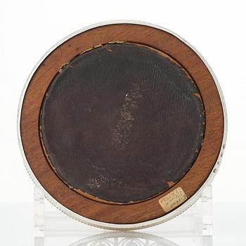 An English 18th century silver coaster, mark of Robert Hennell I, London 1774.