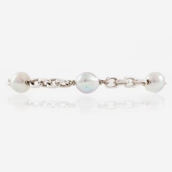 Armband, Hellström & Åhrling, 18K vitguld och odlade pärlor.