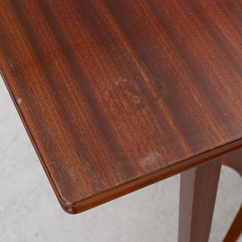 A late Gustavian style games table/sewing table, early 20th century.