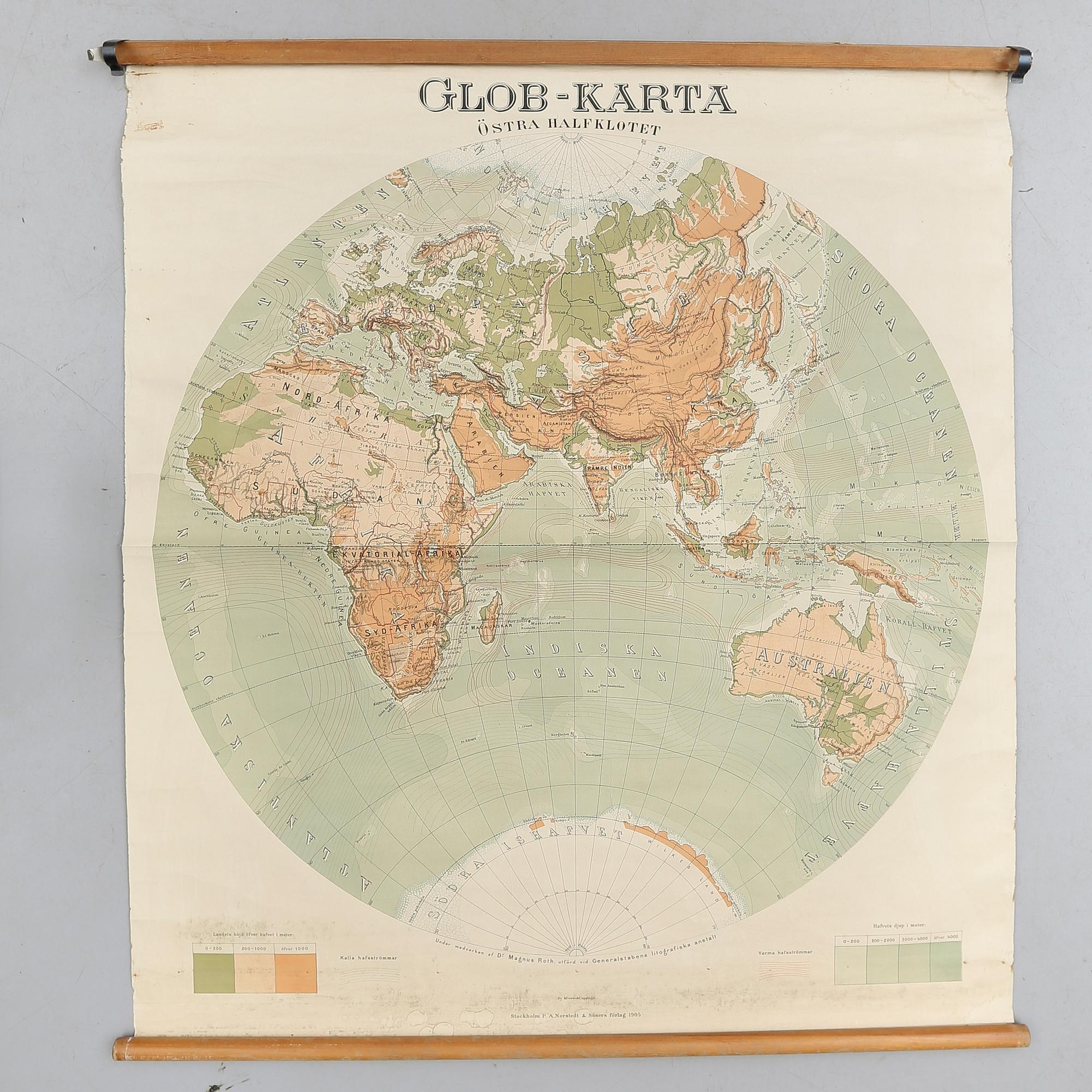 SKOLPLANSCH, P.A Norstedt & Söner, Stockholm, 1905.