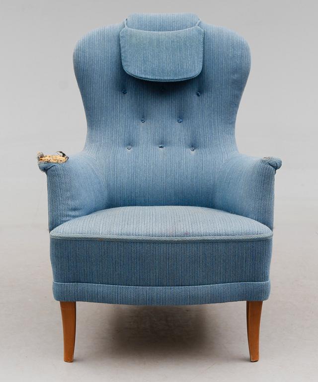 FÅTÖLJ, "Farmor", Carl Malmsten, AB O.H. Sjögren, Tranås, 1900-talets andra hälft.