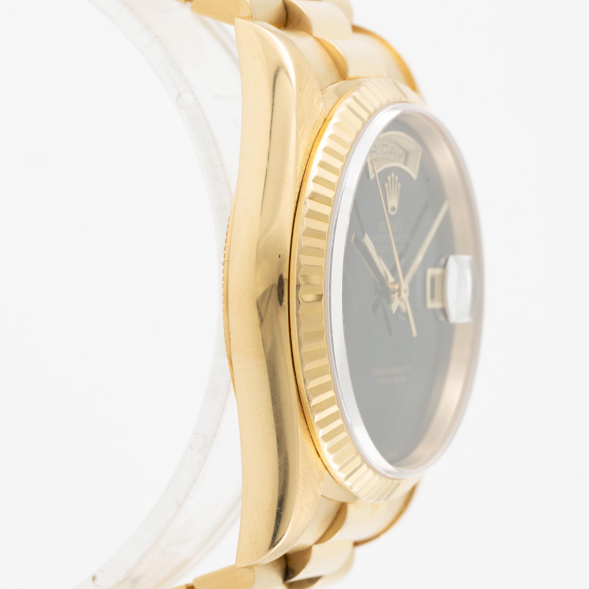 Rolex, Day-Date, "Swiss Only Onyx Dial", ca 1995.