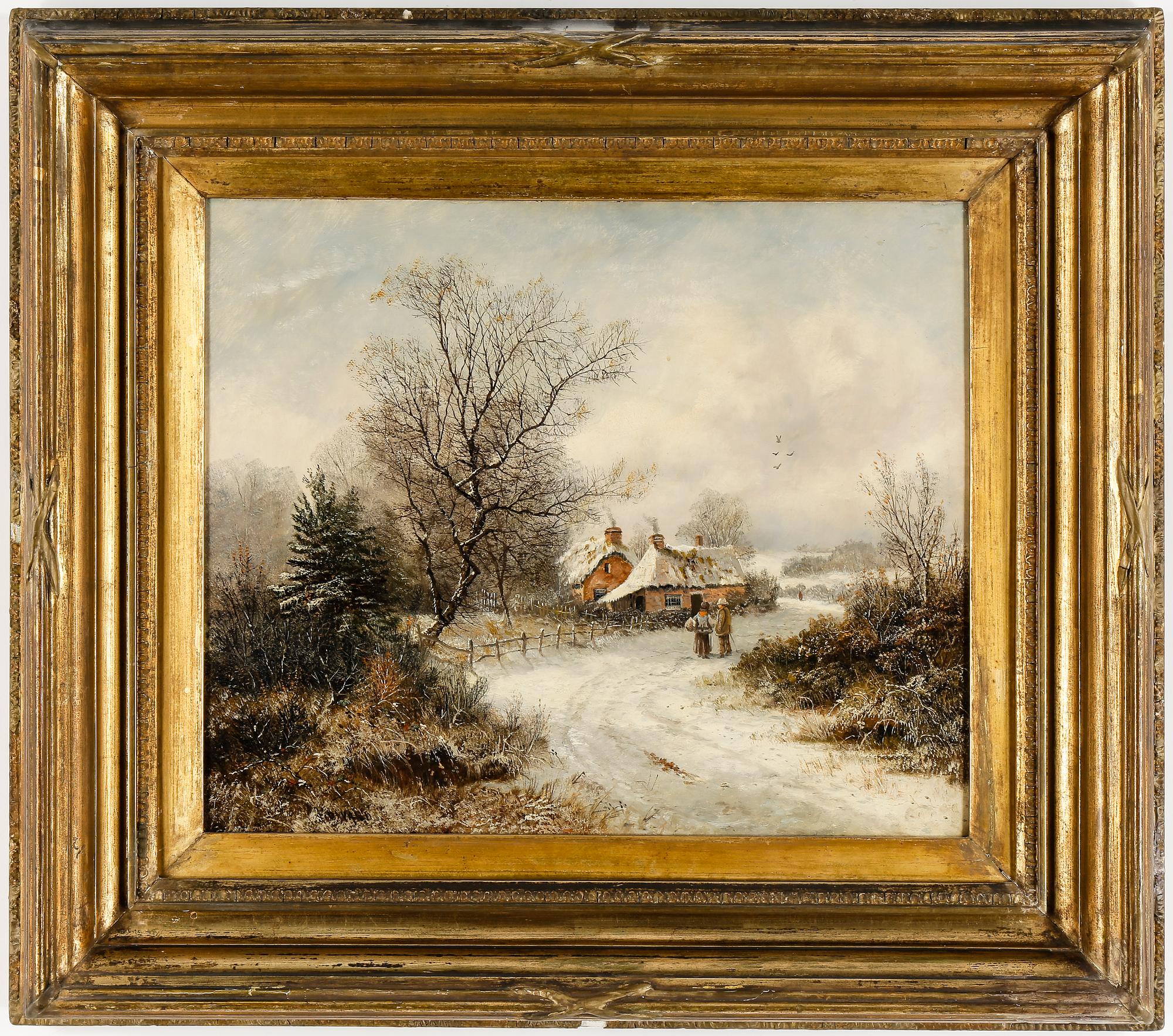 OKÄND KONSTNÄR, olja på duk, signerad Edvard, 1800-tal.