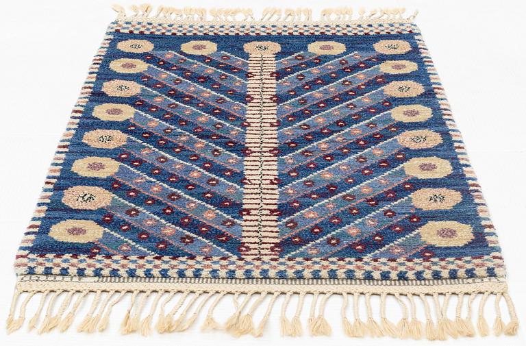 Marianne Richter, a carpet, "Blå trädet", knotted pile, ca 117,5 x 85 cm, signed AB MMF MR.