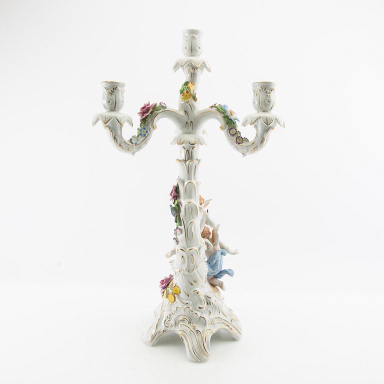 Candelabrum Schierholz Germany mid-20th century porcelain.