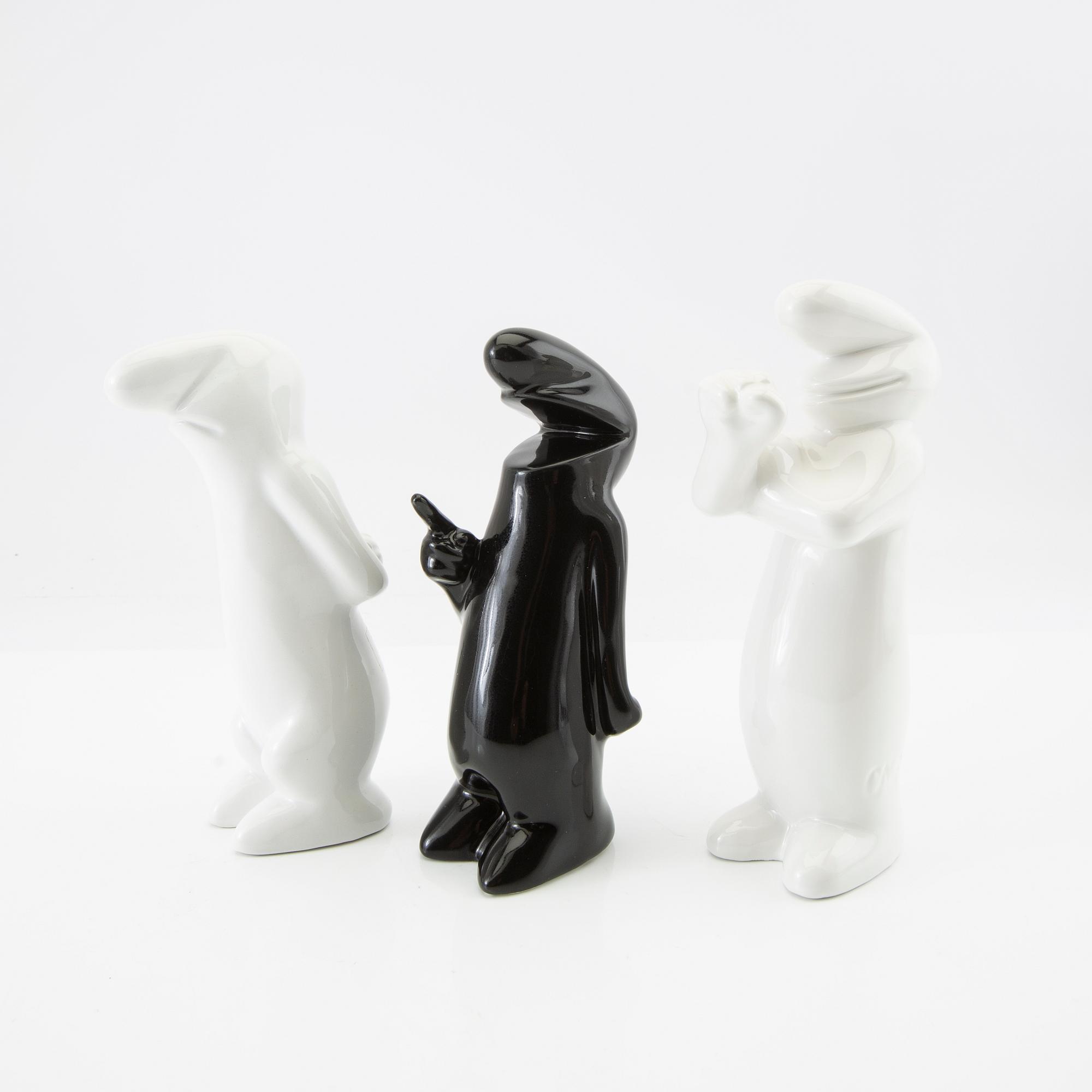 Osvald Cavandoli, figuriner 3 st "La Linea" för Cava.