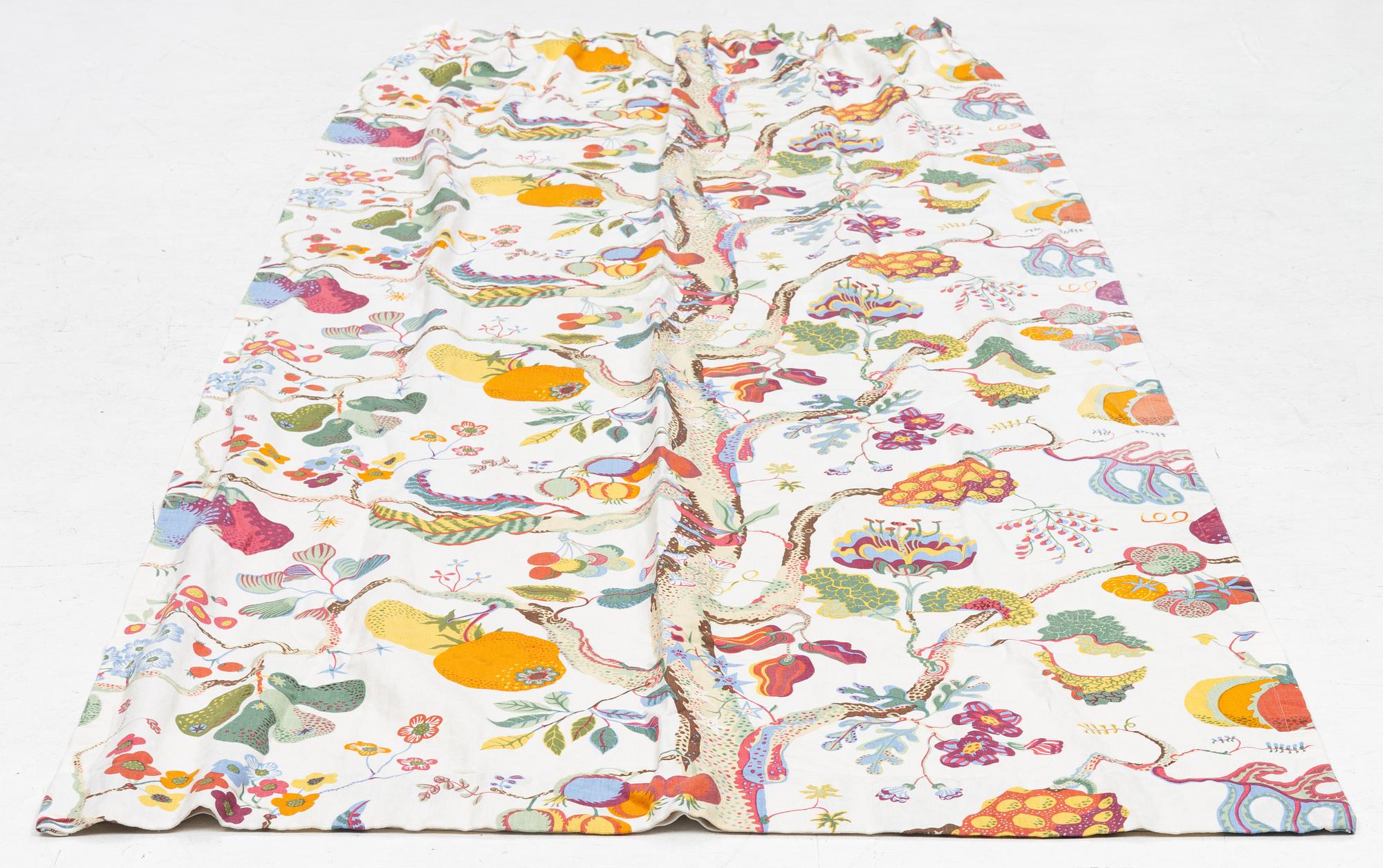 Josef Frank, curtain "Vegetable Tree", Svenskt Tenn.