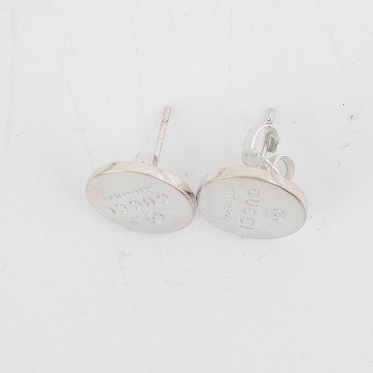 Gucci, armband samt örhängen, silver.