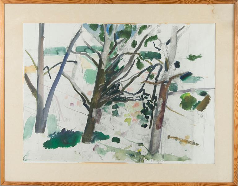 Carl Wargh, watercolour, signed and dated -77.