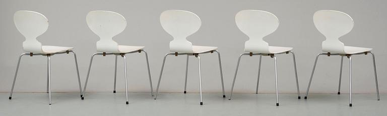 STOLAR, 5 st, "Myran", Arne Jacobsen för Fritz Hansen, 1973.