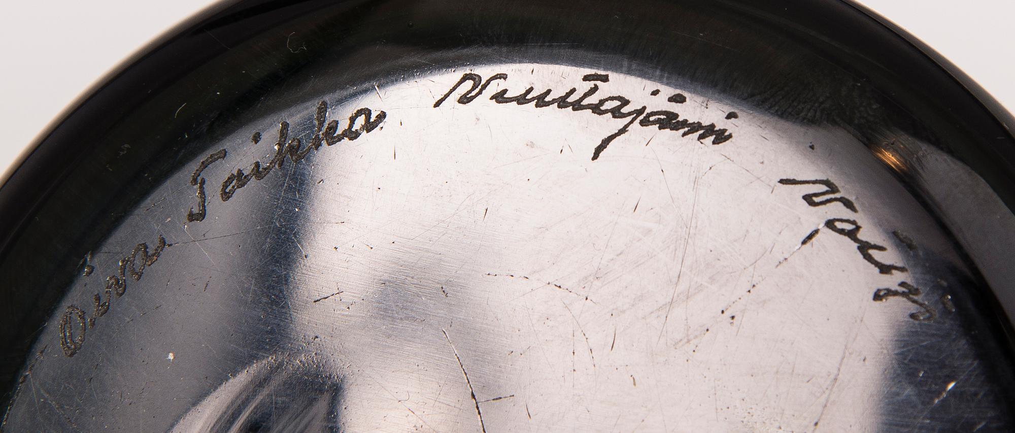 Oiva Toikka, KYNTTILÄNJALKA, signeerattu Oiva Toikka, Nuutajärvi Notsjö.