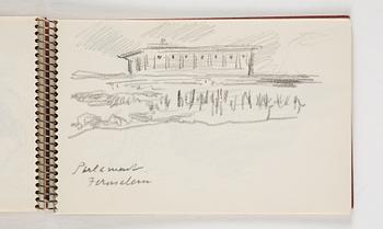 Lotte Laserstein, 10 små skissblock med teckningar.